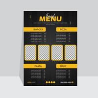 creatief en modern achtergrond voedsel menu, voor uw restaurant vector