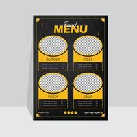 voedsel verticaal kleur menu, voor uw restaurant vector