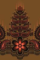 naadloos patroon achtergrond meetkundig etnisch oosters ikat naadloos patroon traditioneel ontwerp voor achtergrond, tapijt, behang, kleding, inpakken, batik, kleding stof, illustratie borduurwerk. vector