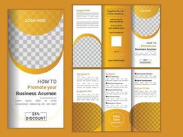 uniek bedrijf drievoud brochure ontwerp sjabloon vector