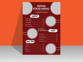 bewerkbare restaurant voedsel menu ontwerp sjabloon vector