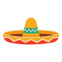 Mexicaans sombrero, geïsoleerd Aan wit achtergrond vector