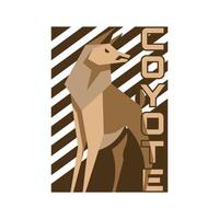 illustratie 84 veelhoekige coyote, abstract en modern kunst voor ieder doeleinden vector