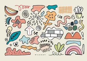 decoratief abstract met doodles van vormen. abstract modern hedendaags modieus voor ontwerp concept. vector