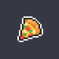 plak van pizza in pixel kunst stijl vector