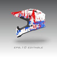 motorcross fiets helm inpakken ontwerp eps.10 vector