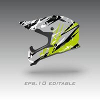 motorcross fiets helm inpakken ontwerp eps.10 vector