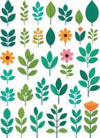 huis planten huis decor illustratie set. tekenfilm ingemaakt groen planten bloemen verzameling, kamerplanten in klei pot, hangende decoratief vector