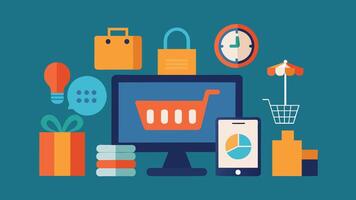 online boodschappen doen en e-commerce concept illustraties vector