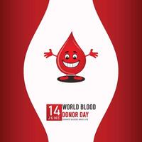 wereld bloed schenker dag, sociaal media na, wereld bloed schenker dag poster, vector