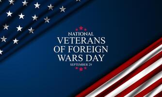 nationaal veteranen van buitenlands oorlogen dag achtergrond illustratie vector