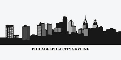 Philadelphia stad horizon silhouet illustratie vector