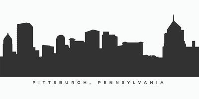 Pittsburgh stad horizon silhouet illustratie vector