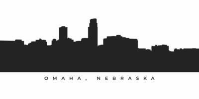 omaha, Nebraska stad horizon silhouet illustratie vector