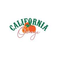 Californië oranje afdrukken, oranje logo, oranje, sinaasappels wijnoogst retro bewegwijzering , oranje fruit logo ontwerp , oranje fruit t overhemd ontwerp, oranje fruit illustratie premie , woord oranje ontwerp kunst. vector