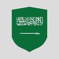 saudi Arabië vlag in schild vorm vector