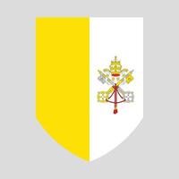 Vaticaan stad vlag in schild vorm kader vector