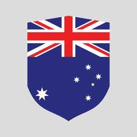 Australië vlag in schild vorm kader vector