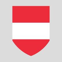 Oostenrijk vlag in schild vorm kader vector