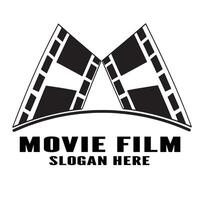 m vorm film rollen logo , illustratie vector