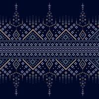 een naadloos patroon grens abstract ontwerp. meetkundig traditioneel etnisch patroon ikat Indisch kleren patroon ontwerp voor , modern Indisch textiel vector