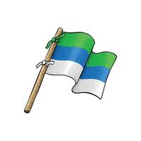 vlag van sierra leone vector