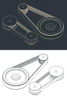 riem rit tekeningen vector