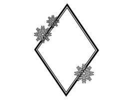 Kerstmis achtergrond kader sneeuwvlok illustratie vector