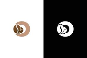 eerste brief O koffie logo sjabloon. brief O koffie winkel icoon, koffie merk, minimalistisch, modern geschikt voor koffie winkel logo sjabloon. vector