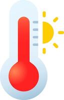 heet thermometer temperatuur icoon vector