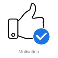 motivatie en prestatie icoon concept vector