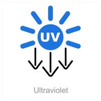 ultraviolet en ontspanning icoon concept vector