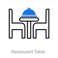 restaurant tafel en avondeten icoon concept vector