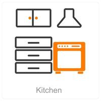 keuken en voedsel icoon concept vector