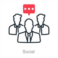 sociaal en media icoon concept vector