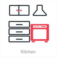 keuken en voedsel icoon concept vector