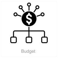 begroting en geld icoon concept vector