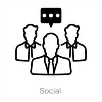sociaal en media icoon concept vector
