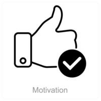 motivatie en prestatie icoon concept vector