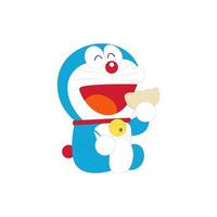 doraemon aan het eten dorayaki tekenfilm karakter Japans anime vector