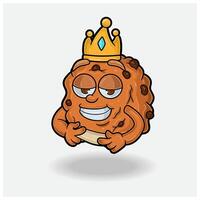 koekjes met liefde geslagen uitdrukking. mascotte tekenfilm karakter voor smaak, deformatie, etiket en verpakking Product. vector