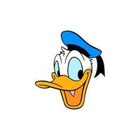 Disney karakter Donald eend glimlach tekenfilm animatie vector