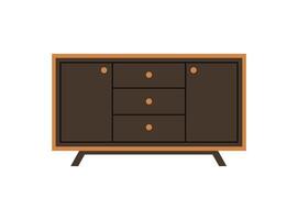 borst van lades, nachtkastje tafel reeks . houten texturen. tekenfilm huis uitrusting voor interieur. illustratie van meubilair geïsoleerd vector