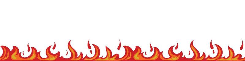 vlam brandend hand- getrokken warmte naadloos patroon heet brand vector