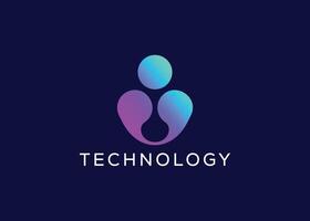 modern technologie logo vector