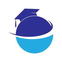 wereld onderwijs logo ontwerp grafisch icoon. vector