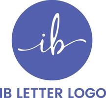 brief ib logo ontwerp sjabloon ontwerp voor merk. vector