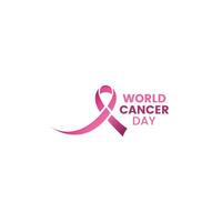 wereld kanker dag - wereld kanker dag logo ontwerp - borst kanker ontwerp vector