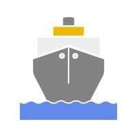 vrachtschip glyph kleur pictogram. tankwagen. cruiseschip. silhouetsymbool op witte achtergrond zonder overzicht. negatieve ruimte. vector illustratie