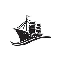 schip logo sjabloon, schip element, schip icoon illustratie vector